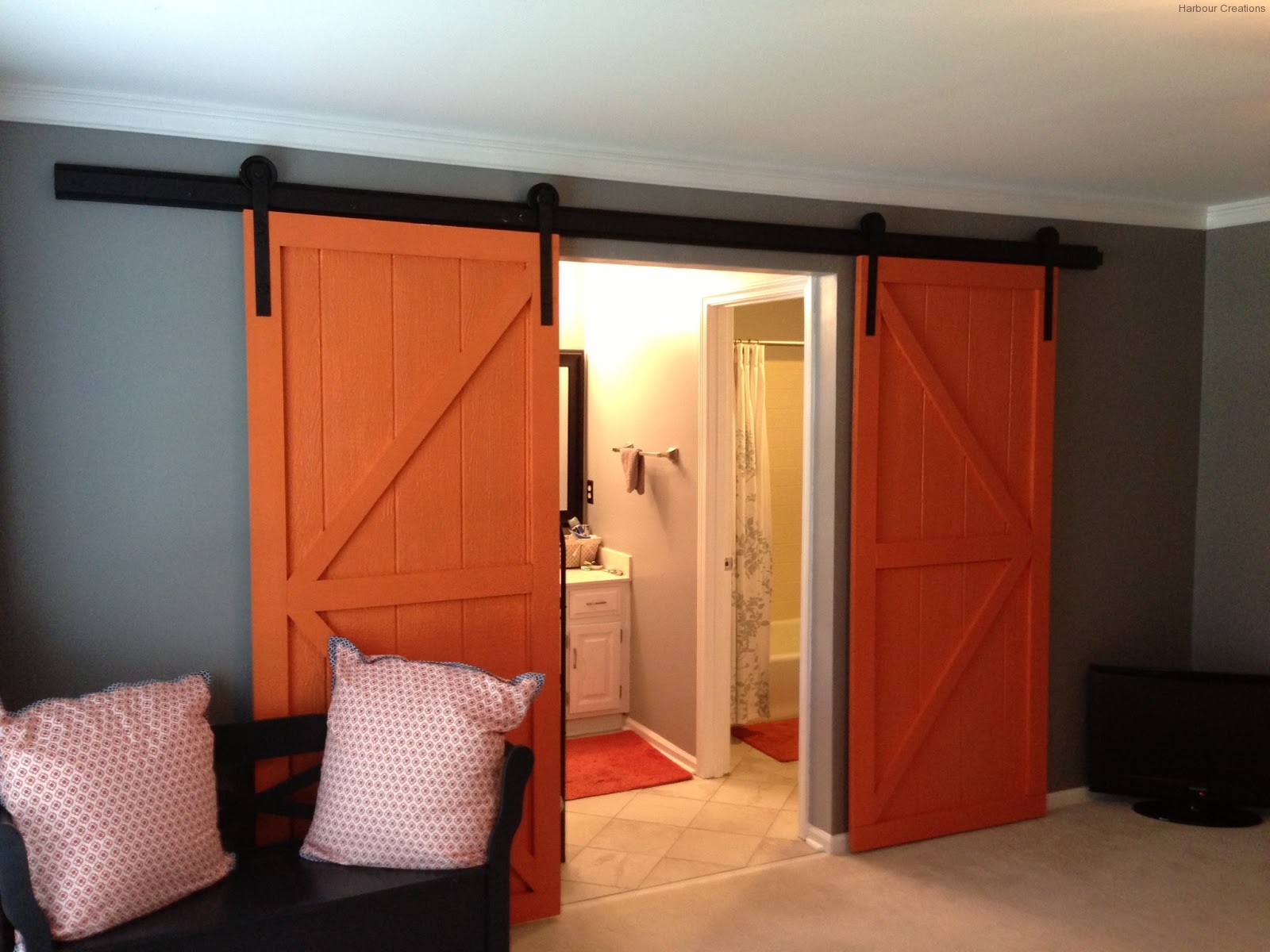 Painted 32 inch doors - Open